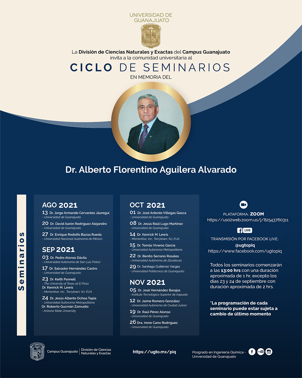 Invitacion a seminarios DrAlberto Aguilera